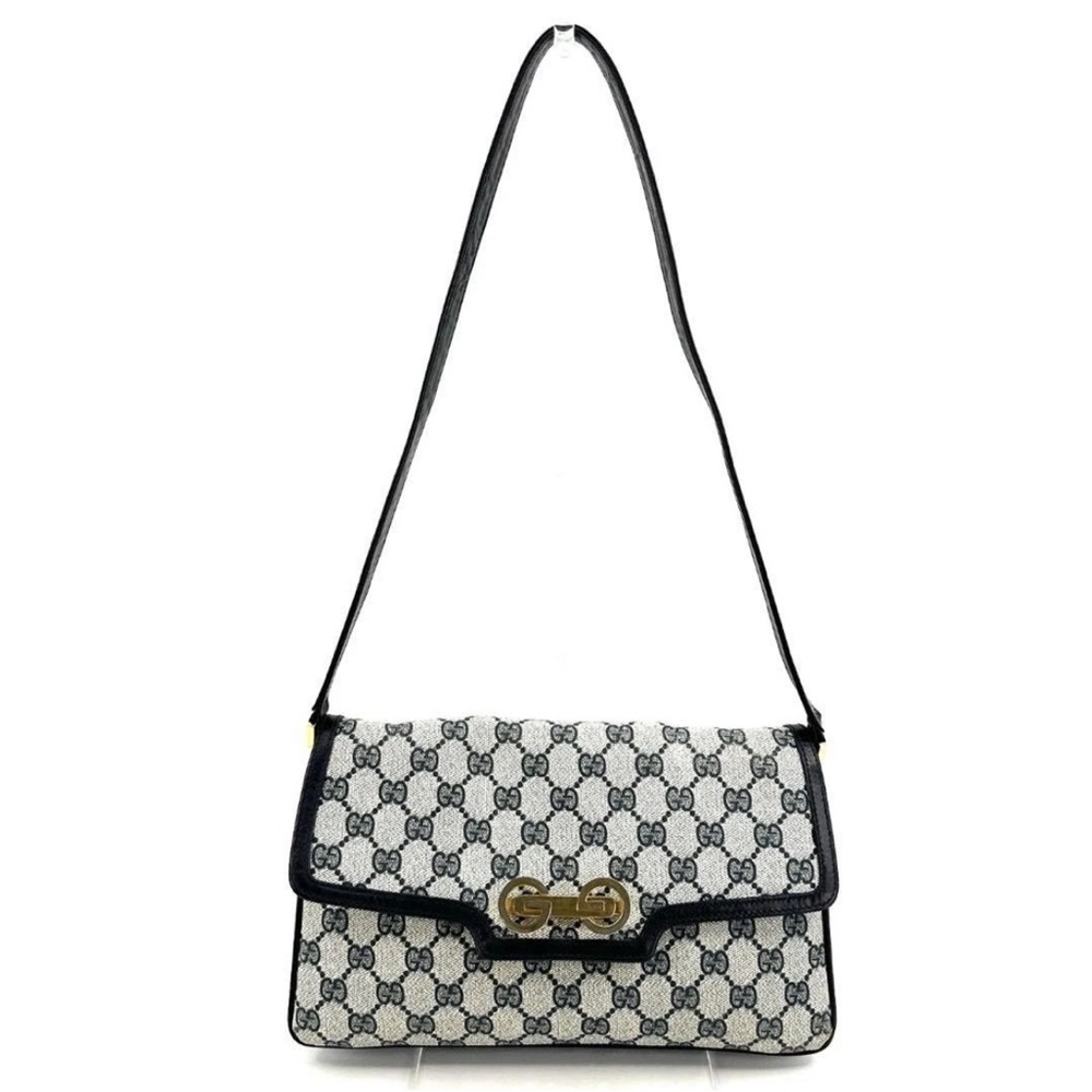 Gucci Monogram Black and White Shoulder Bag